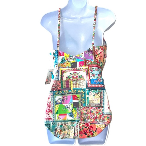 NWT- Johnny Was Women Fleur Braided Wrap One Piece Bathing Suit- Size 2X - Picture 2 of 15